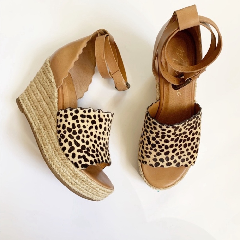 Matisse Roma Cheetah Print Wedge Sandal Size 7